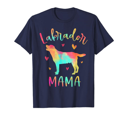 Labrador Mama Colorful Labrador Retriever Gifts Dog Mom T-Shirt