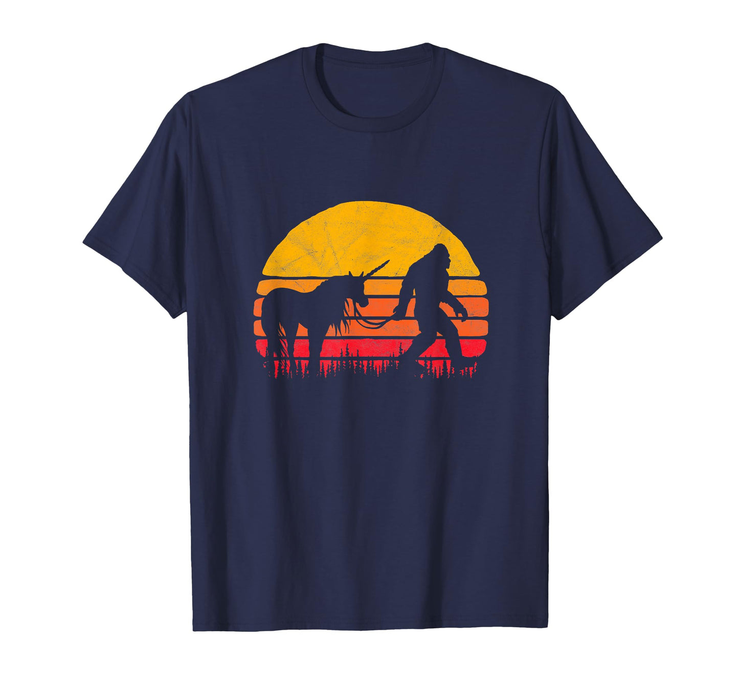 Bigfoot UFO Believer 2001 Tees Funny Bigfoot / Sasquatch & Unicorn Retro Legends! T-Shirt