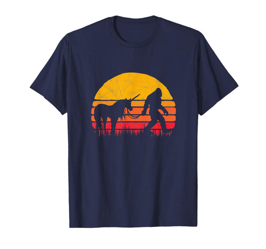 Bigfoot UFO Believer 2001 Tees Funny Bigfoot / Sasquatch & Unicorn Retro Legends! T-Shirt