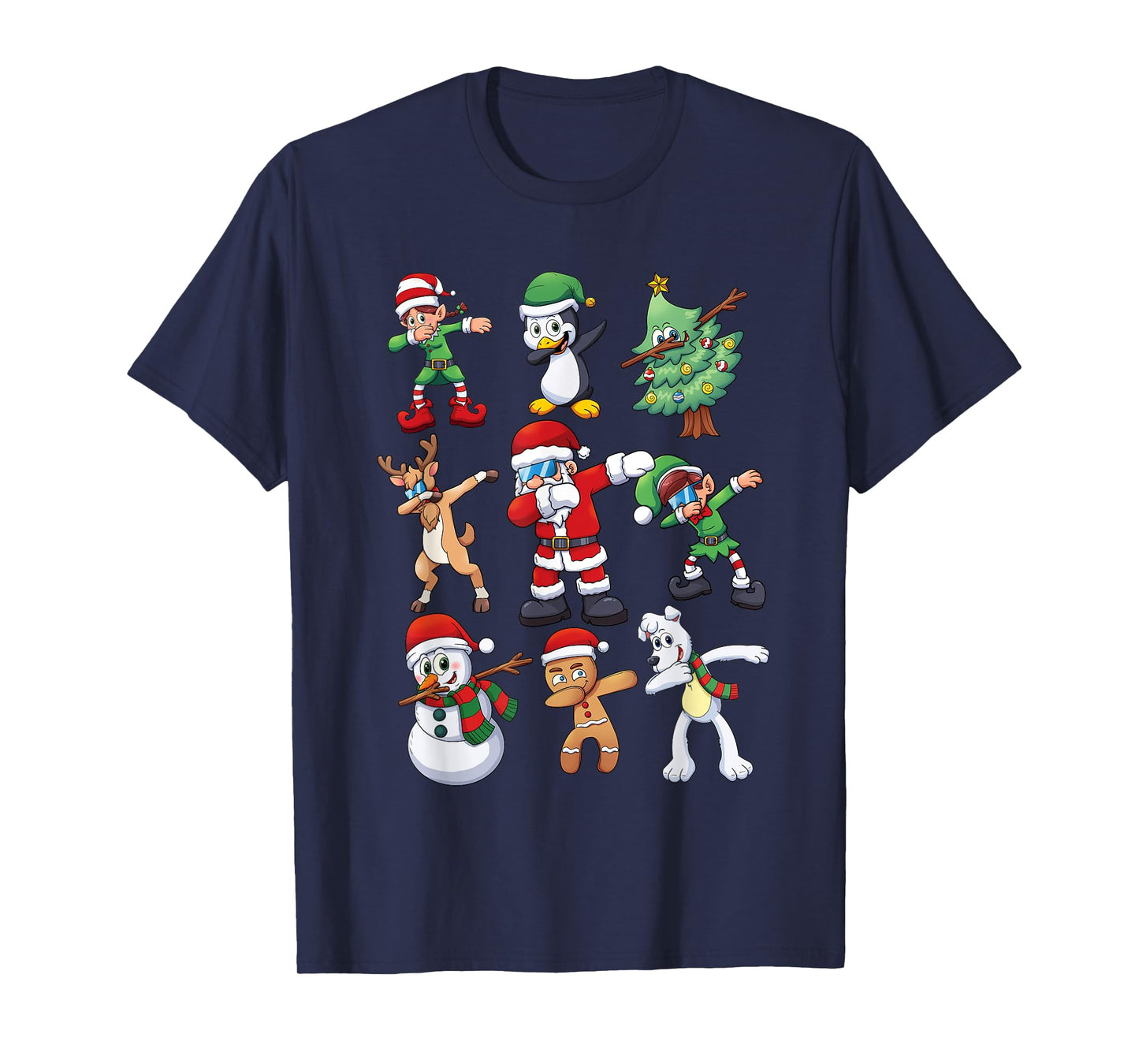 Christmas Shirt for Kids Boys Dabbing Santa Elves Xmas Gift T-Shirt