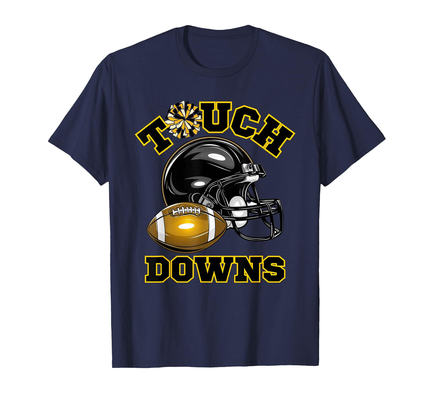 Black Gold Touchdown Day Football Game High School Matching T-Shirt