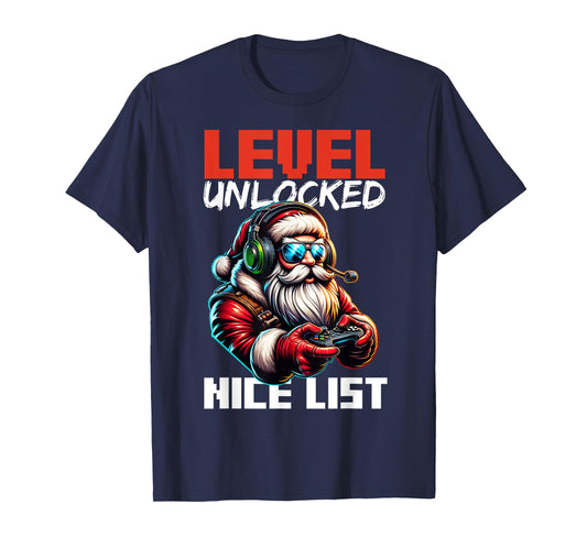 Christmas Gamer Boys Nice List Video Game Santa Xmas T-Shirt
