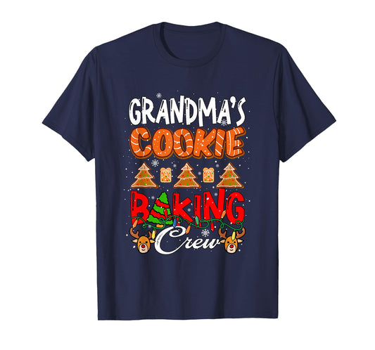 Grandma's Xmas Cookie Baking Crew Funny Baker Team Lover T-Shirt