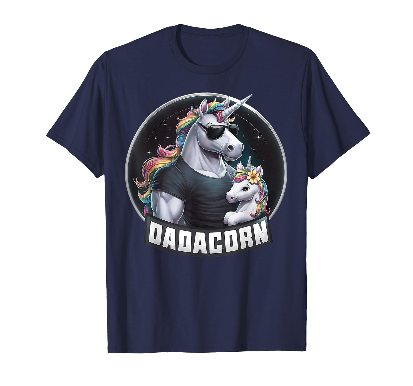 Father's Day Dadacorn Baby Unicorn Dad, Daddy Funny Dadacorn T-Shirt