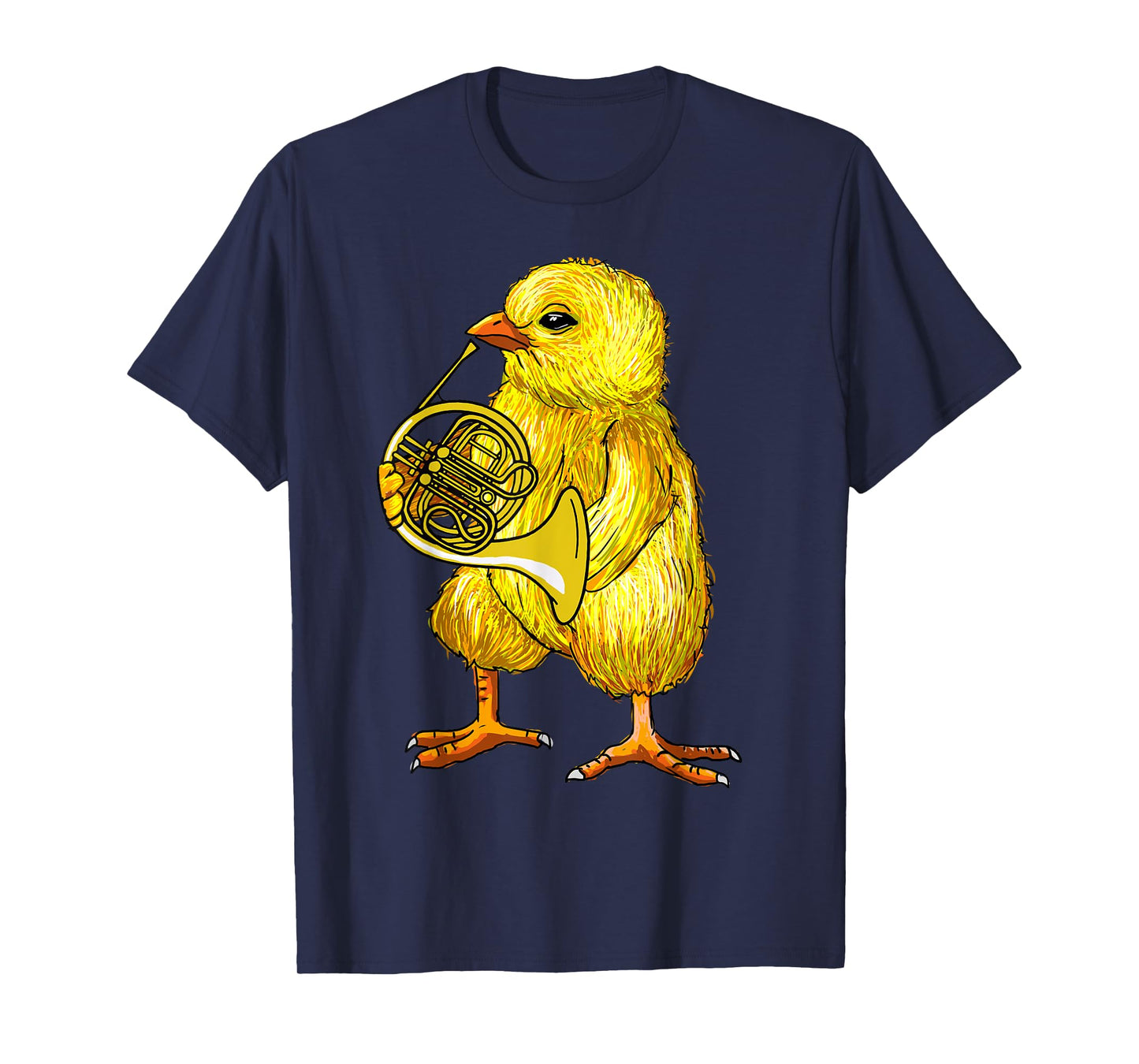 Cute Chicken Playing French Horn - French Horn Musician Gift T-Shirt