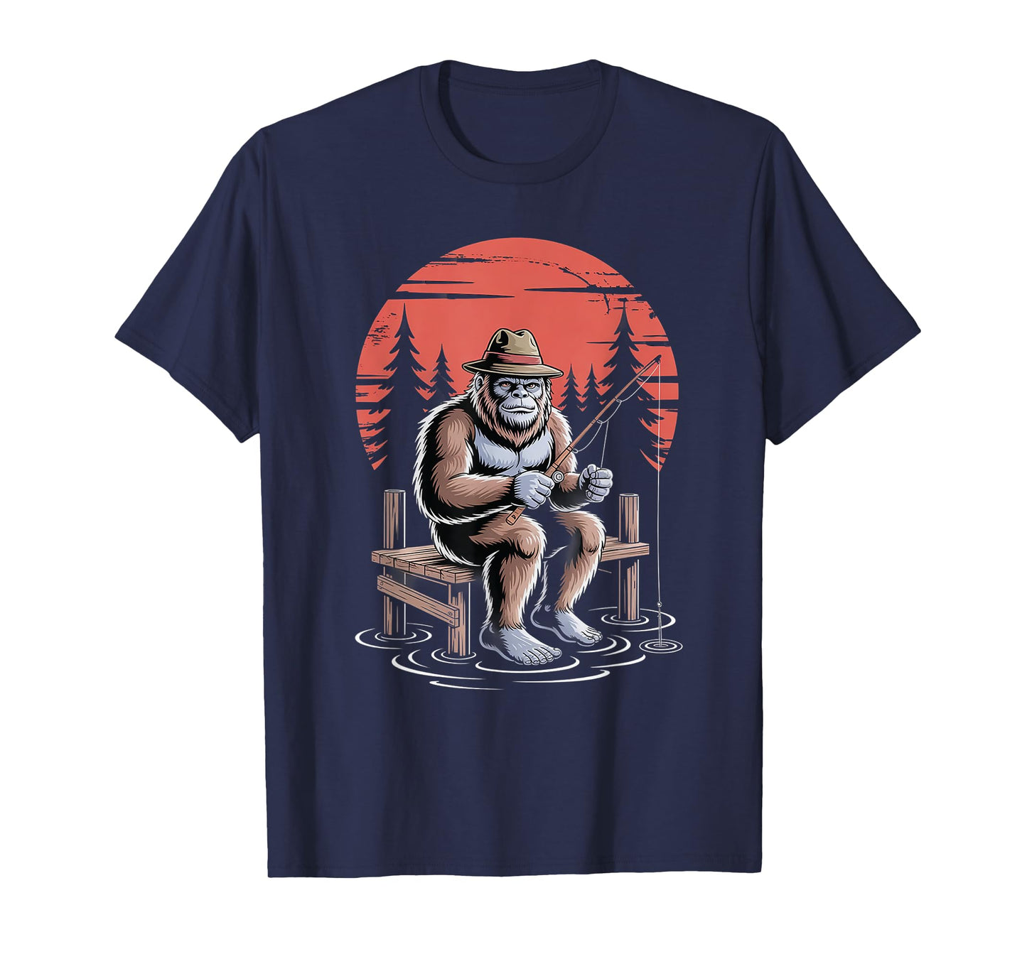 Big foot fishing Cool Fishing Fisherman Bigfoot Sasquatch T-Shirt