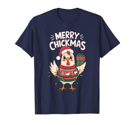 Merry Chickmas Christmas Chicken T-Shirt