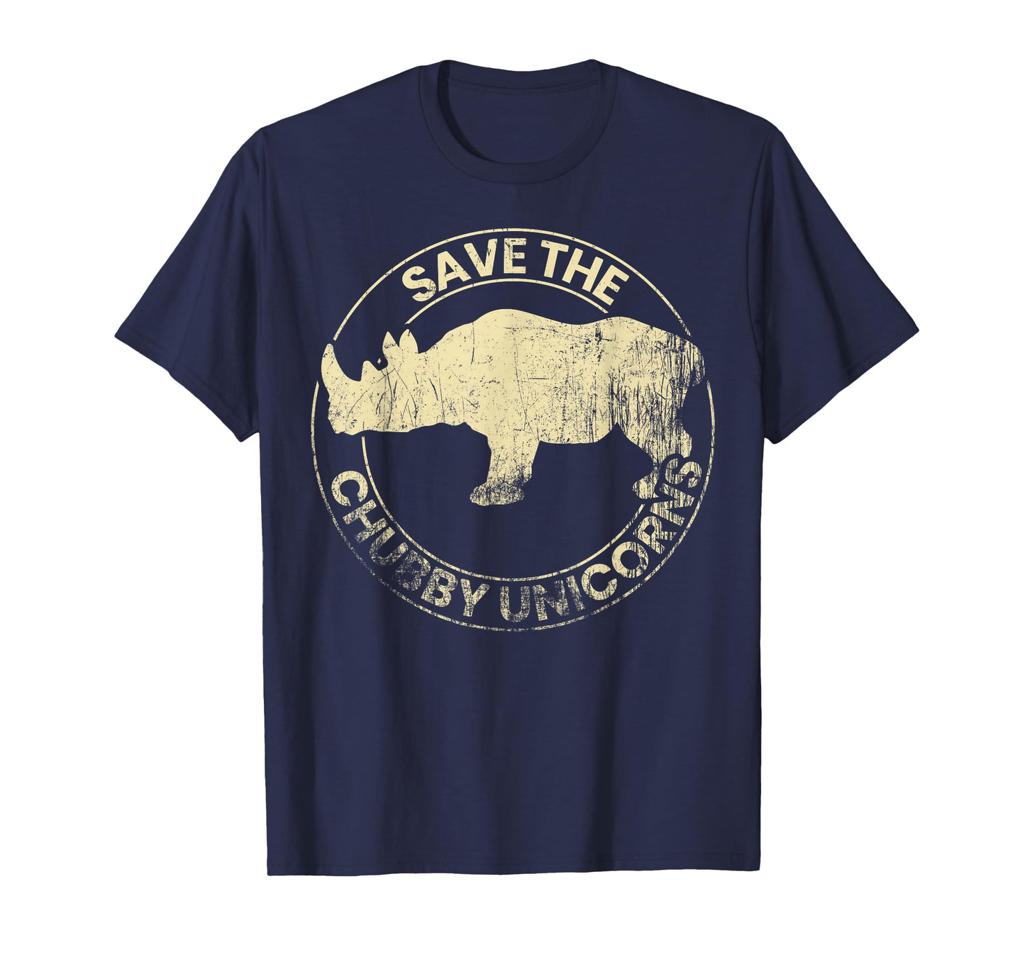 Save the Chubby Unicorns Funny Rhinoceros Animal Rights T-Shirt