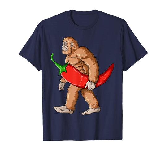 Bigfoot Chili Pepper Sasquatch Mexican Jalapeno T-Shirt