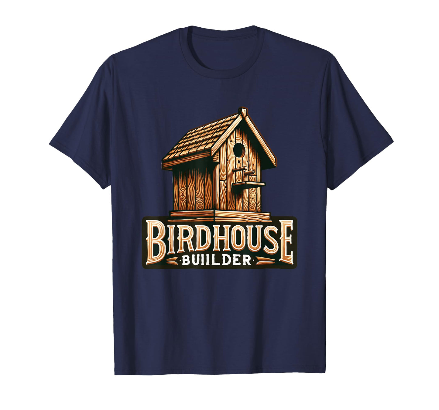 Bird Watching Wooden Birds Lover Vintage Birdhouse Builder T-Shirt