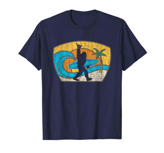 Bigfoot Retro Surfing Gift for Shaka Aloha Surfer Dude Men Women Girls Kids T-Shirt