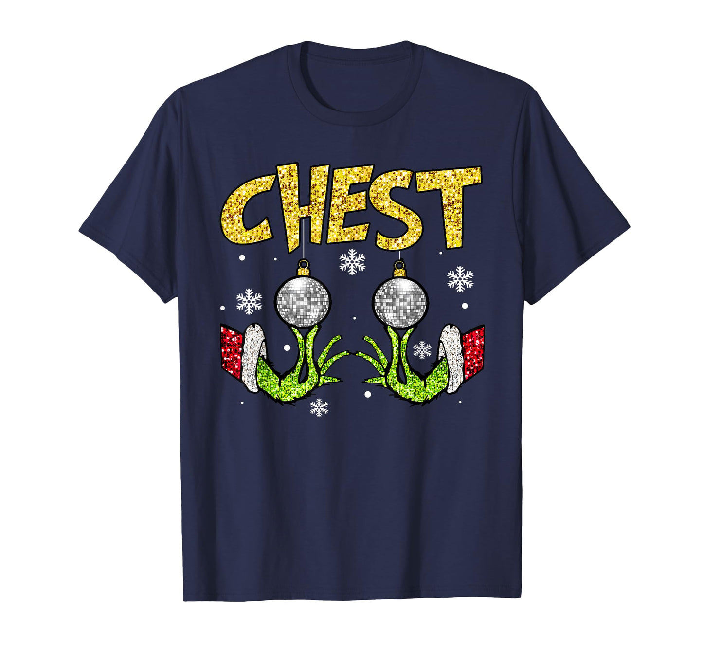 Chest Nuts Matching Chestnuts Funny Christmas Couples Women T-Shirt