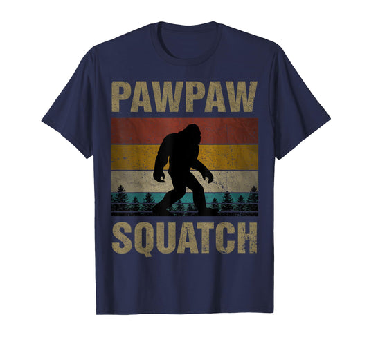 Pawpaw Squatch Bigfoot Pawpaw Sasquatch Yeti Family T-Shirt