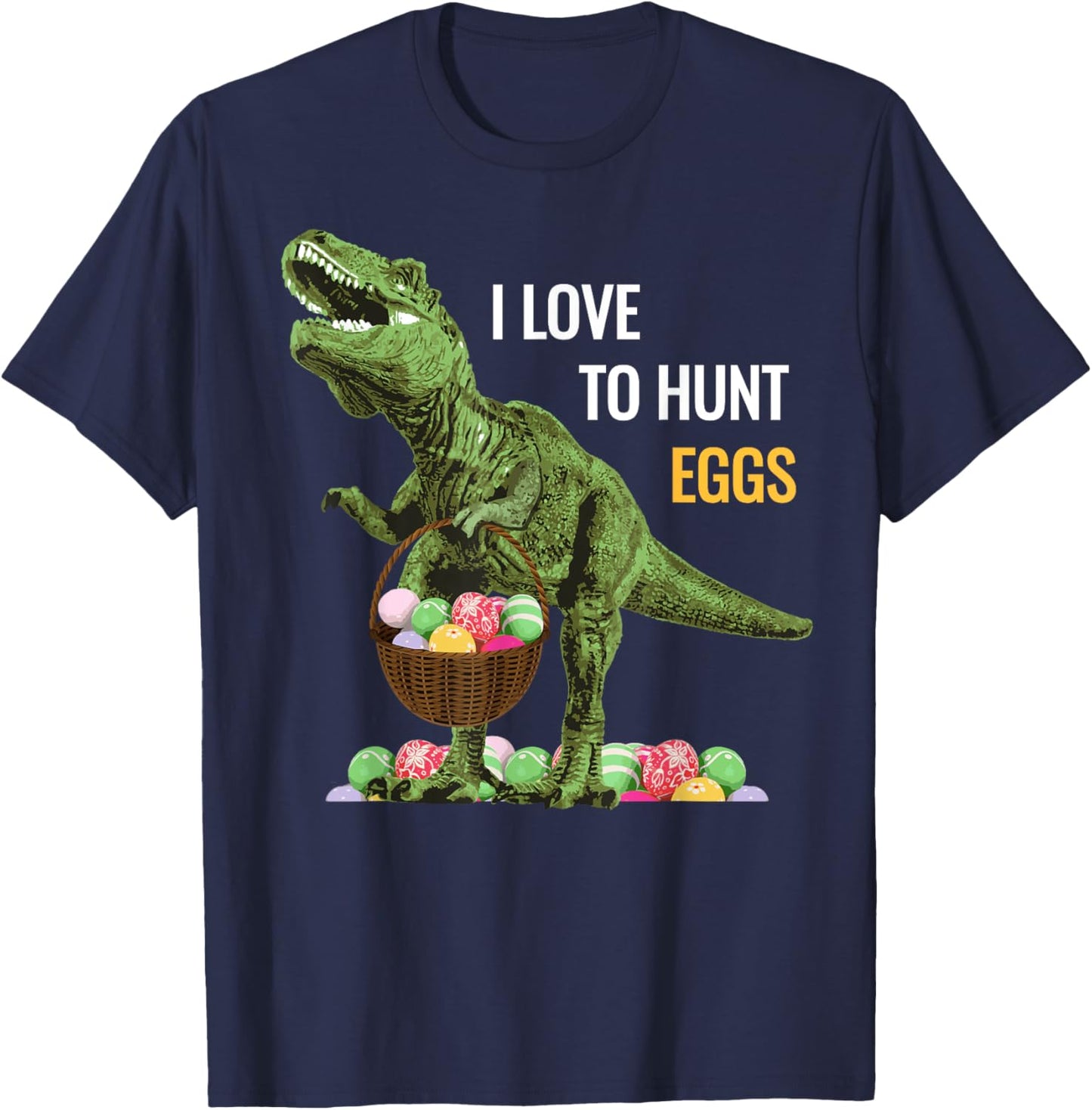 Easter Shirt Dinosaur T Rex Kids Boys Girls EGG Hunts T-Shirt