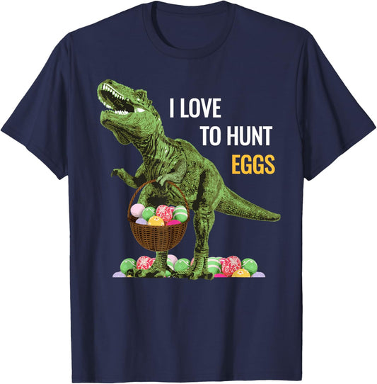 Easter Shirt Dinosaur T Rex Kids Boys Girls EGG Hunts T-Shirt