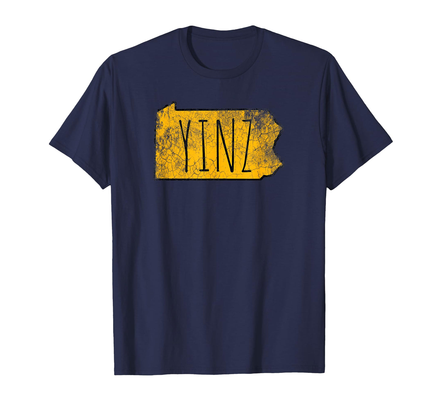 Yinz Pittsburgh Pennsylvania Map Funny Vintage T-Shirt