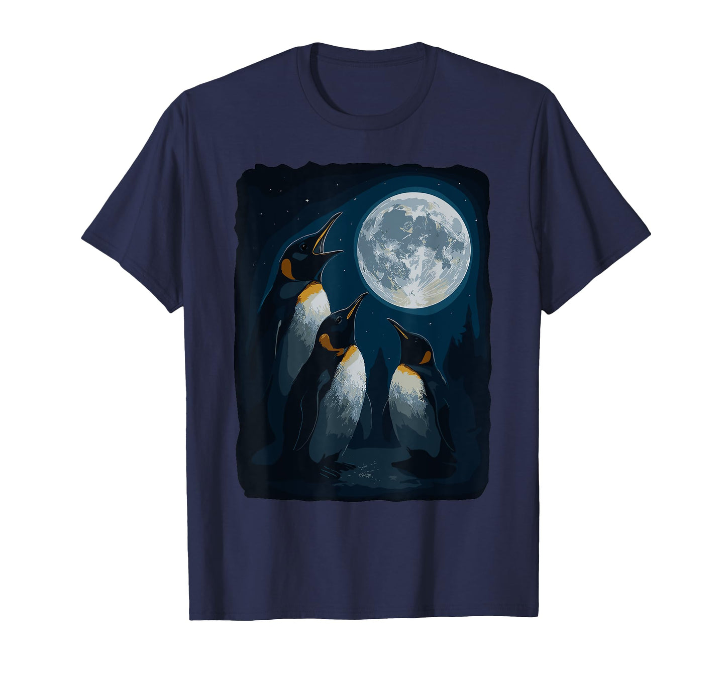 Penguin Howling At The Moon Wildlife Penguins Lovers T-Shirt