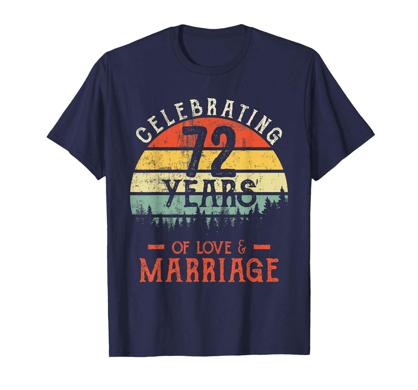 celebrating 72 years of love wedding Anniversary Squad party T-Shirt
