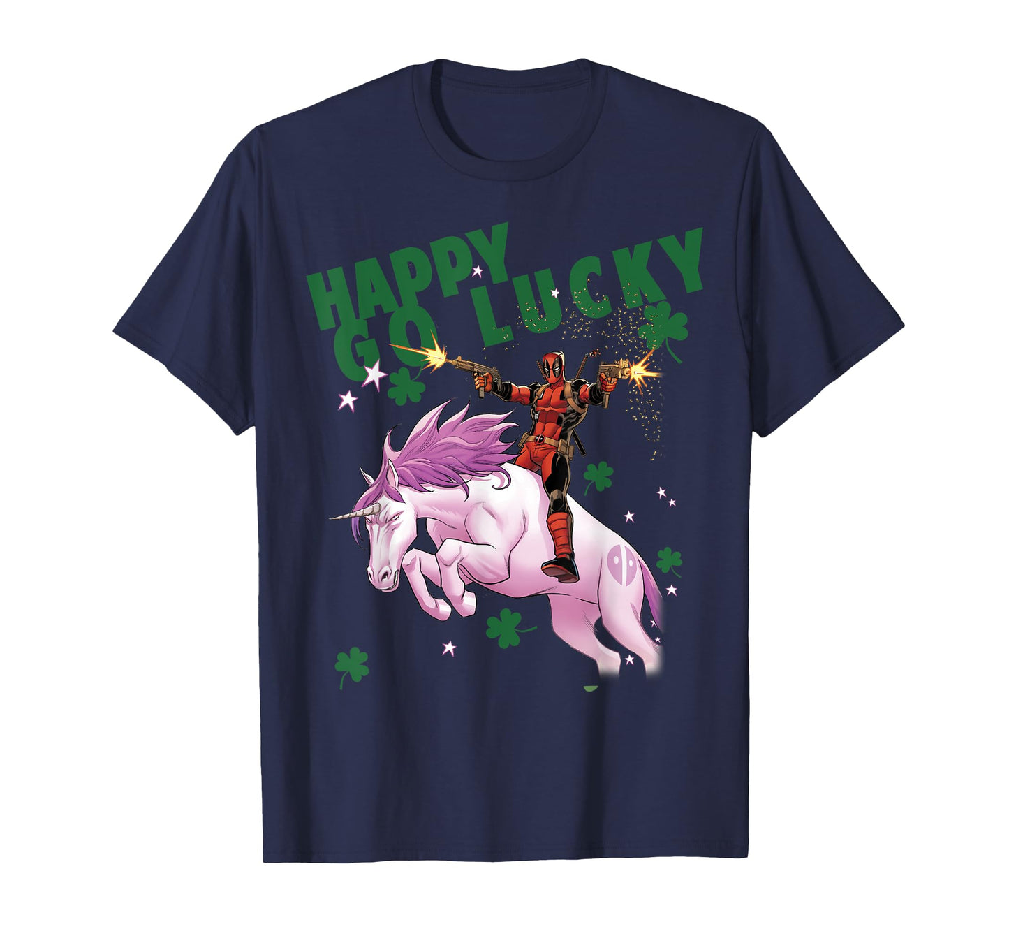 Marvel Deadpool Happy Go Lucky Magical Unicorn T-Shirt