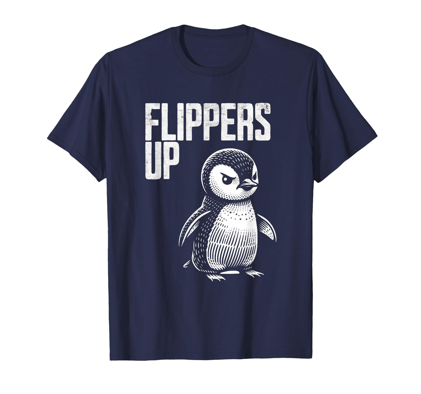 Flippers Up Penguin Resistance Subtle Political Protest T-Shirt