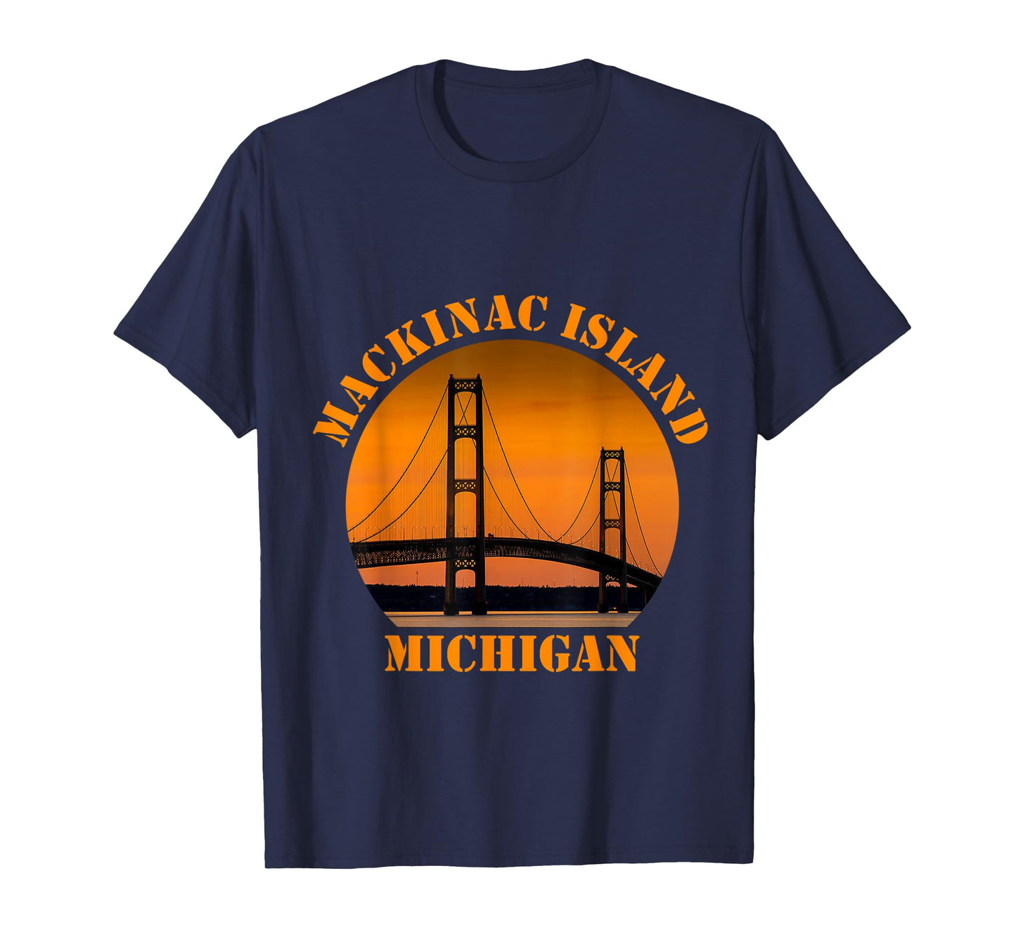 Mackinac Island Bridge Michigan Great Lakes Huron Ferry Trip T-Shirt