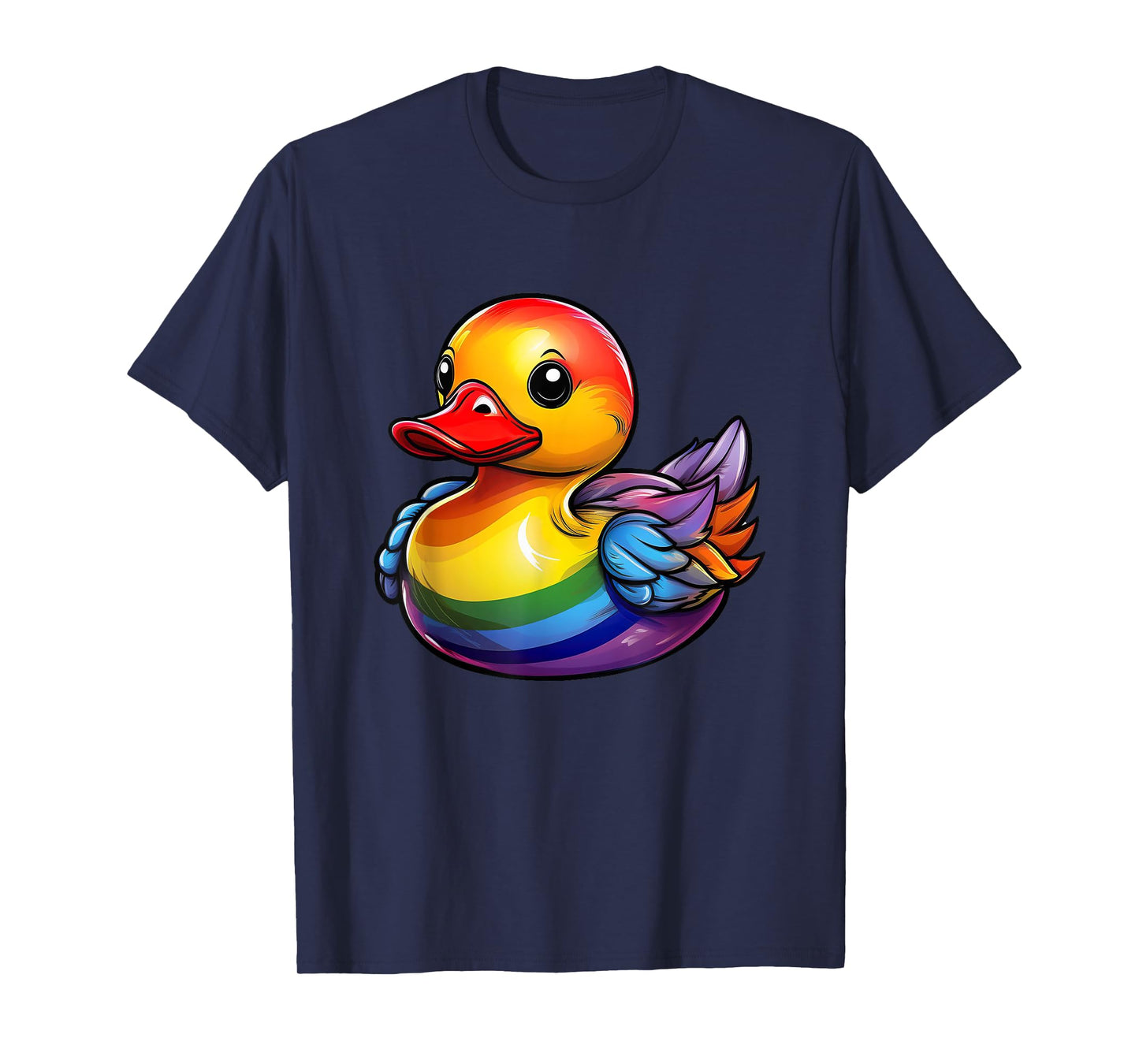 LGBTQ Pride Duck, Rainbow Rubber Ducky T-Shirt
