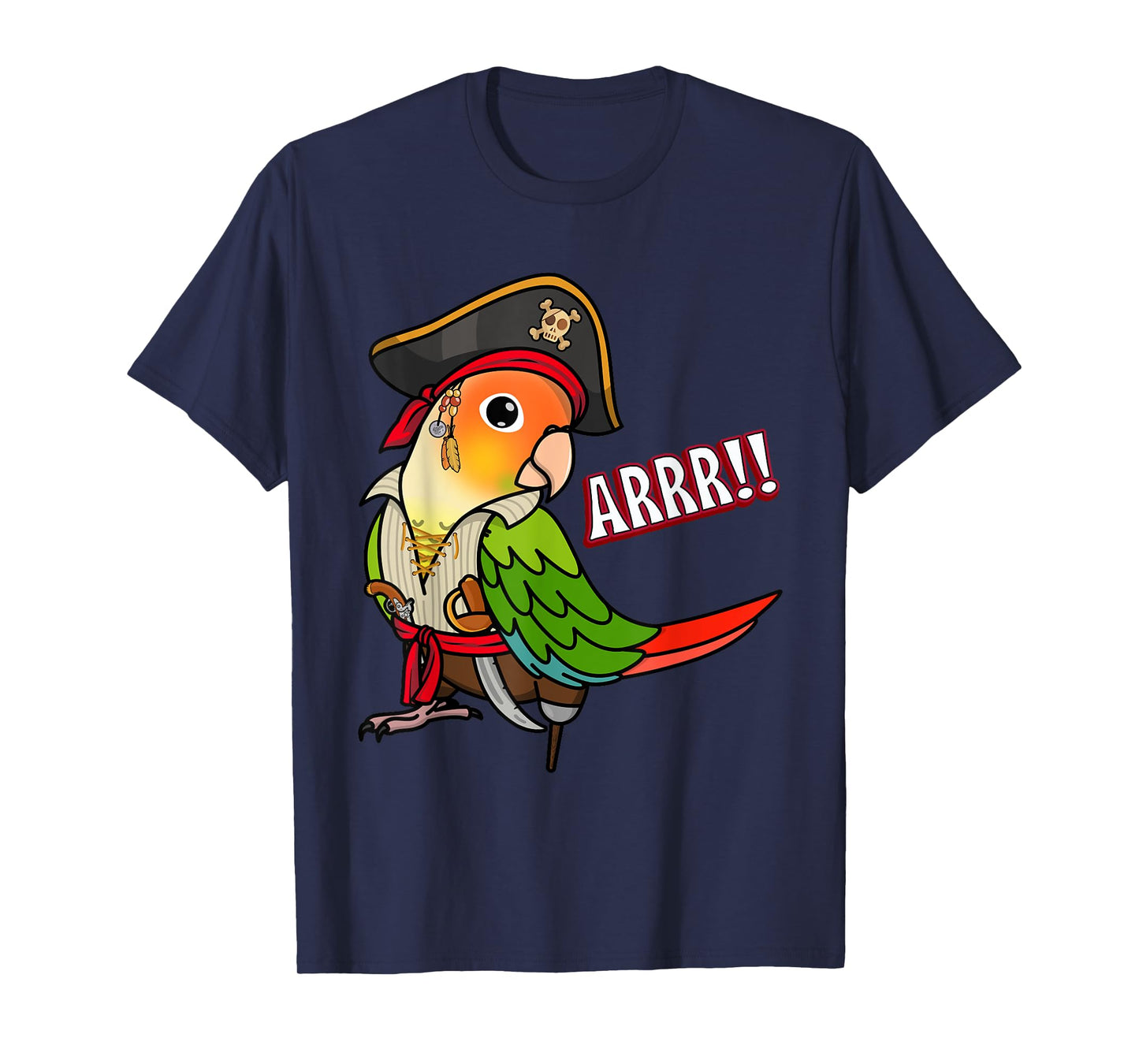 Pirate Parrot I Green Cheek Pineapple Conure T-Shirt