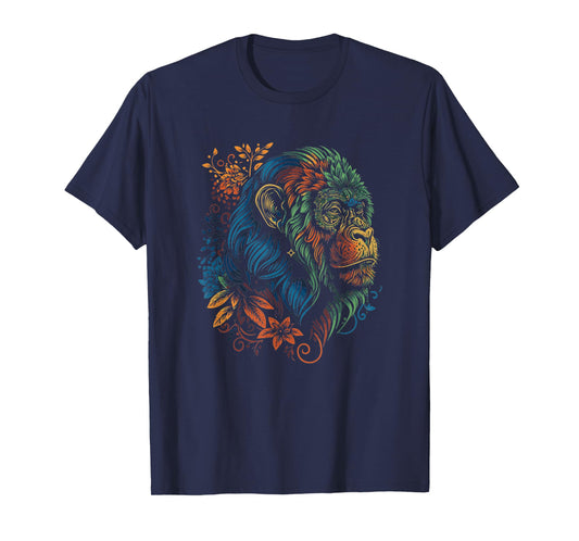 Artistic Abstract Howler Monkey Art Ape Lover Monkey T-Shirt