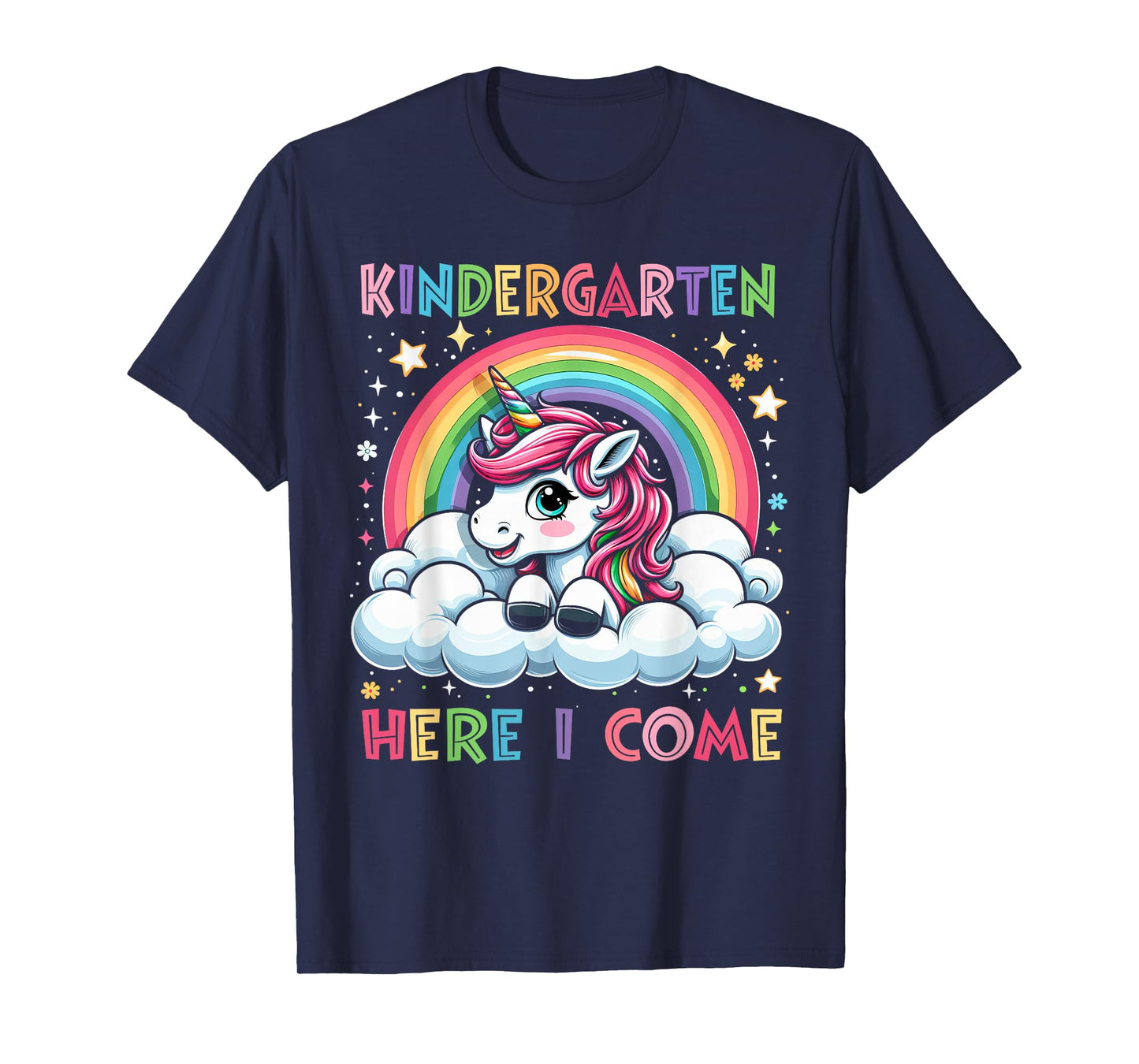First Day Of Kindergarten Shirt Girls Unicorn Back To School T-Shirt