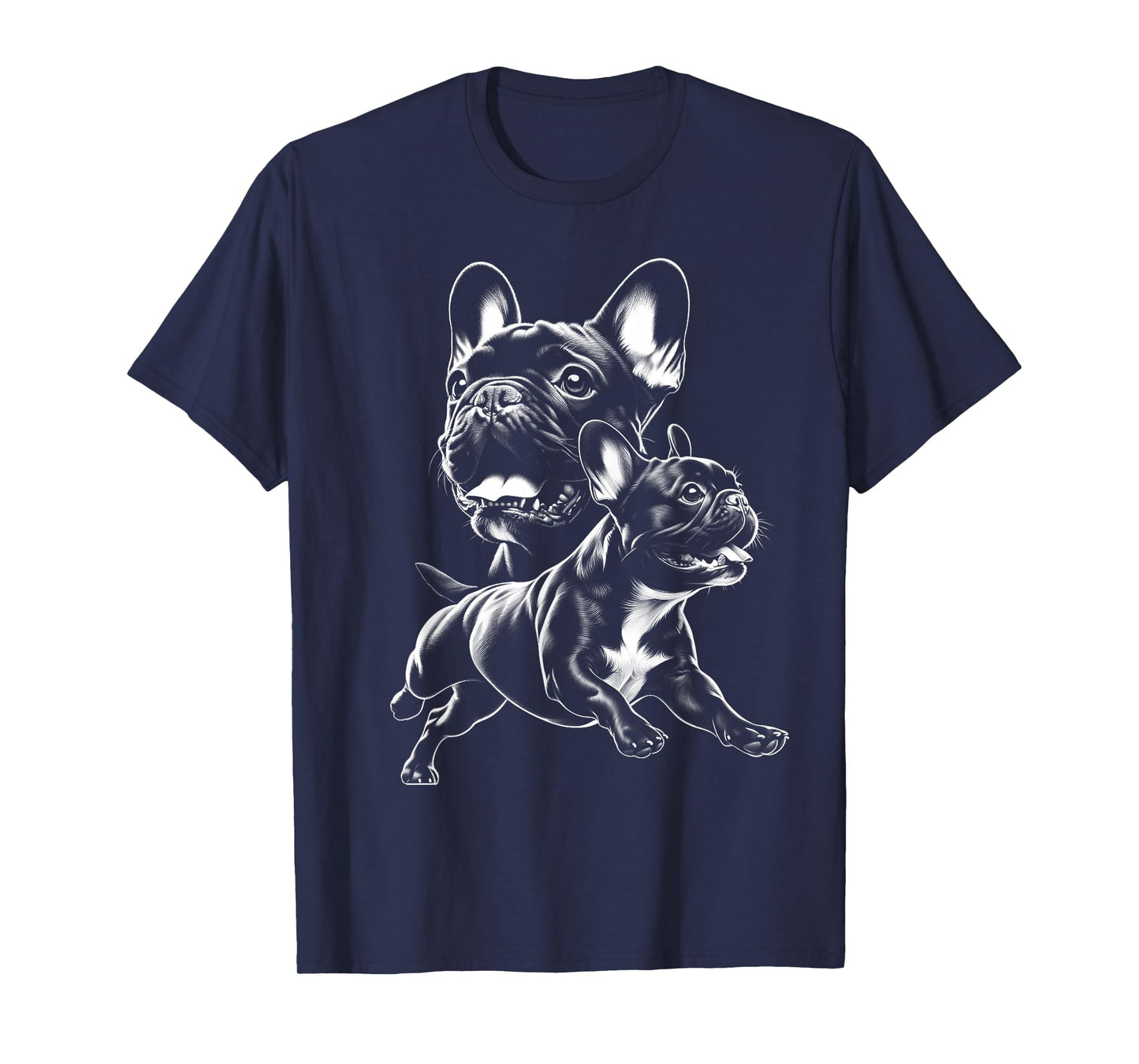 Cute French Bulldog in Cool Drawing Style T-Shirt