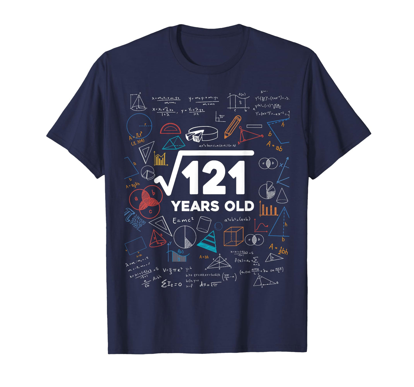 Square Root Of 121 11th Birthday Math Lover 11 Year Old Bday T-Shirt