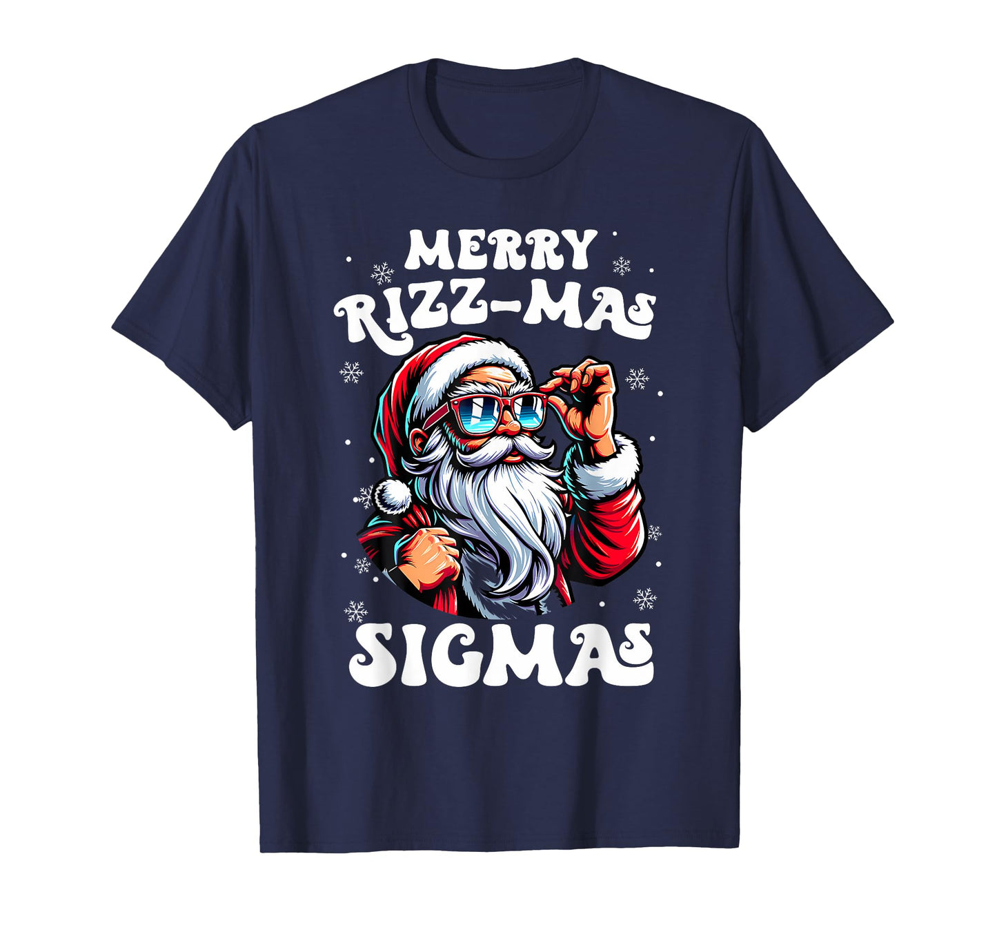 Merry Rizz Mas Sigmas Funny Gen Alpha X-Mas Santa Christmas T-Shirt