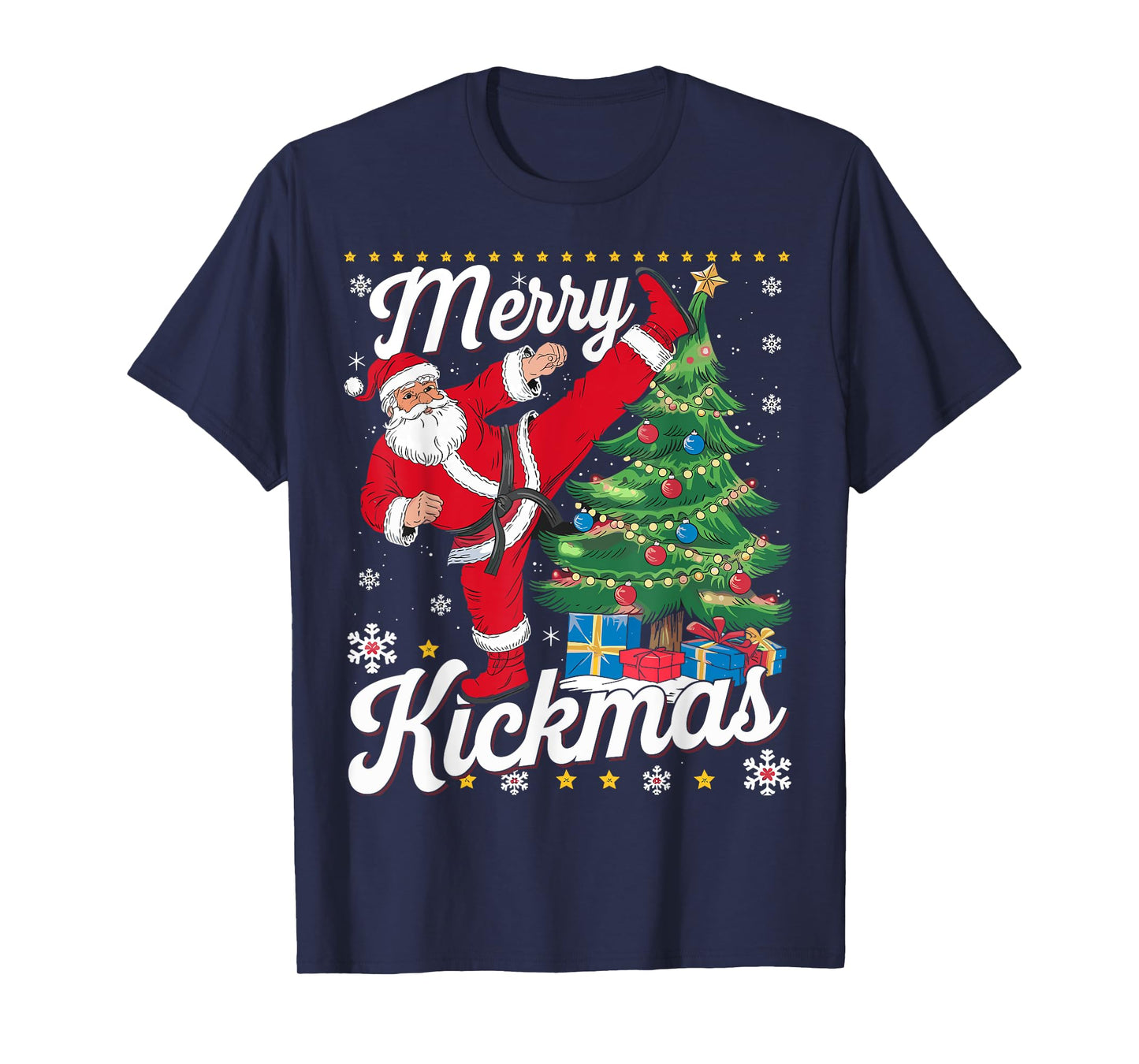 Merry Kickmas Xmas Santa Taekwondo Christmas Judo T-Shirt