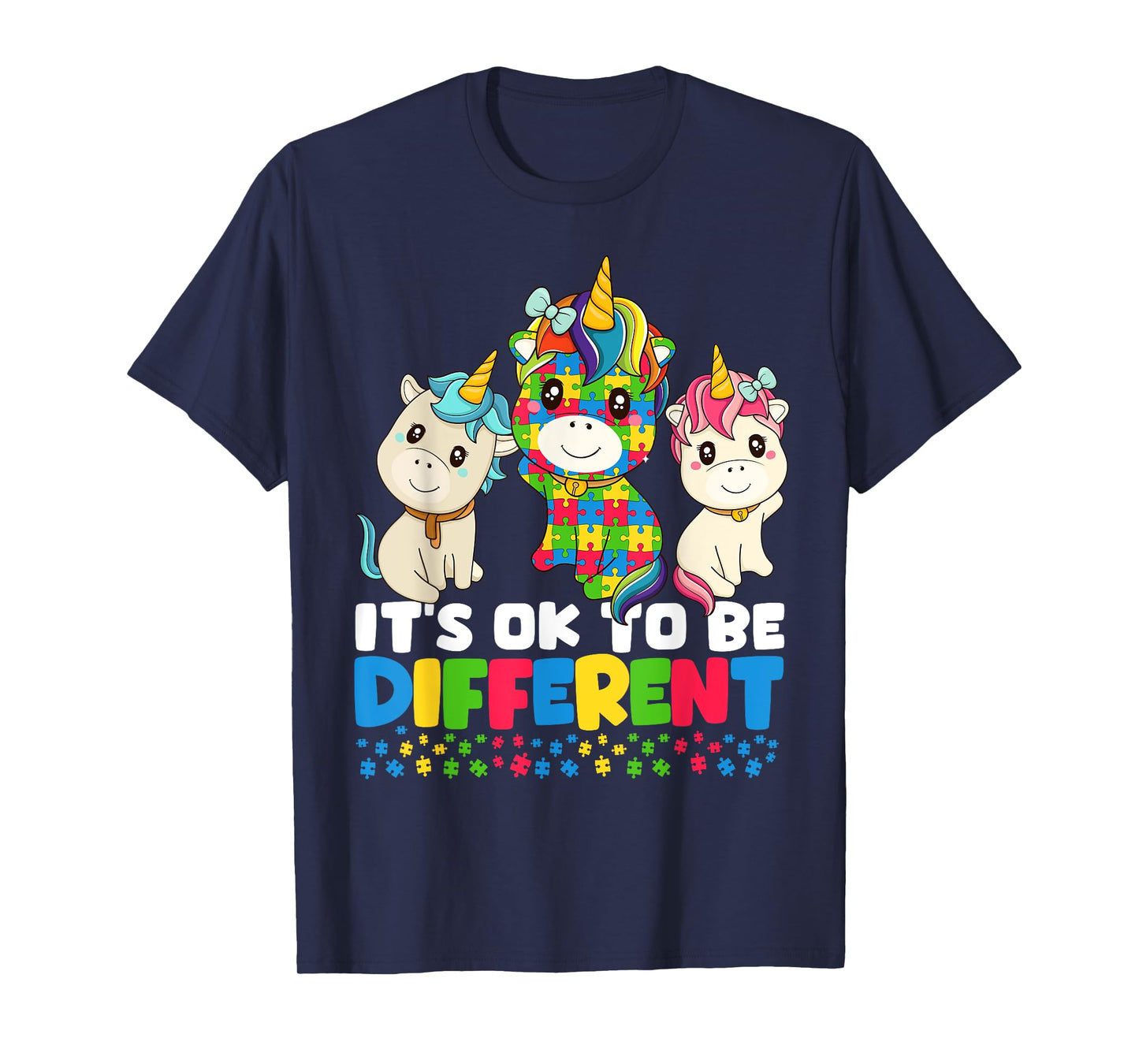 Unicorn Autism Awareness Shirt, It’s Ok To Be Different Kids T-Shirt