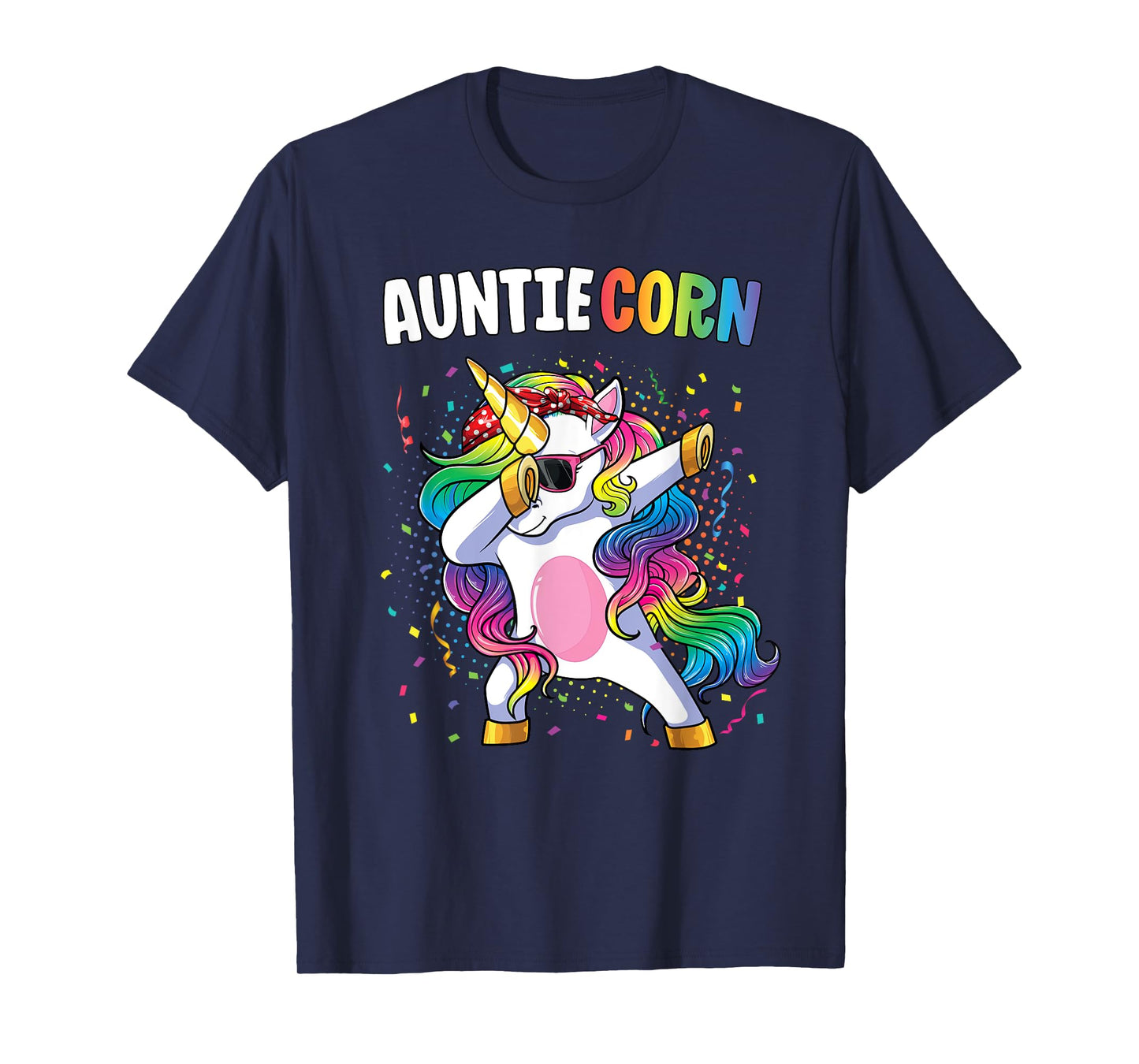 Auntiecorn Women Shirt Unicorn Birthday Dabbing Unicorn Aunt T-Shirt