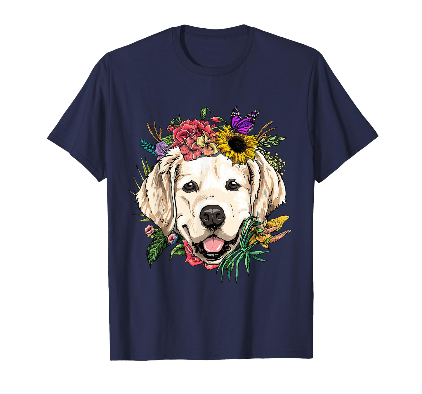 Golden Retriever Tee Shirt Dog Face Golden Retriever Lover T-Shirt