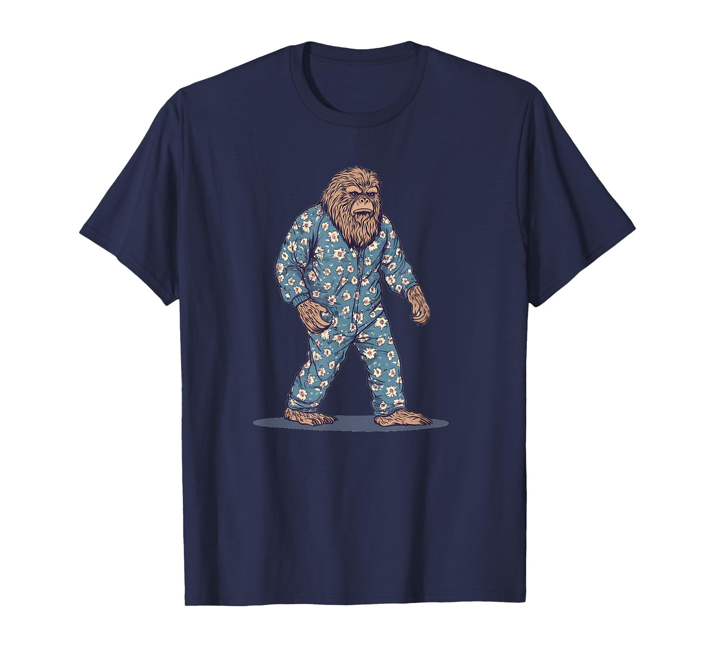 Funny Sleepy Bigfoot in Sleepwear Costume for Boys and Girls T-Shirt