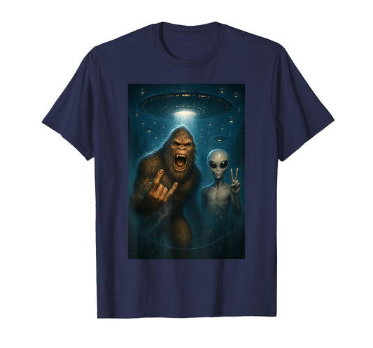 Bigfoot Alien UFO T-Shirt