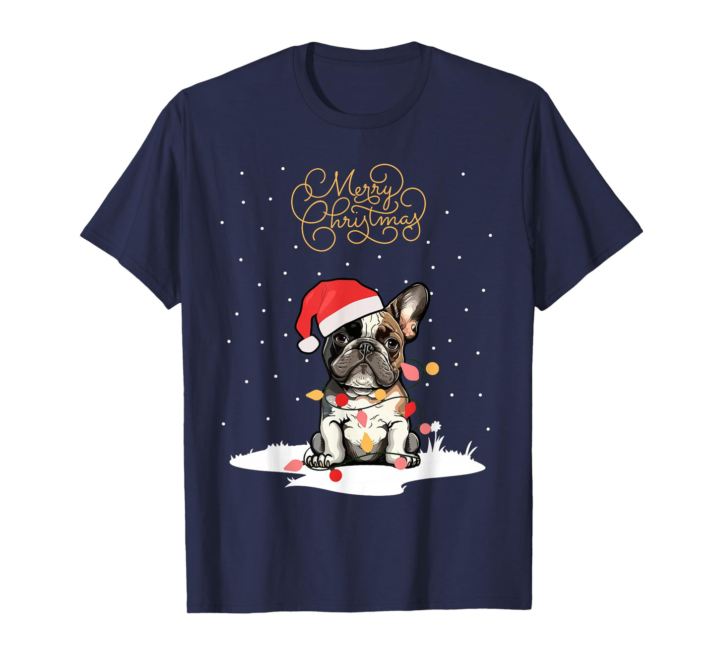 Santa Xmas Frenchie Merry Christmas French Bulldog Puppy T-Shirt
