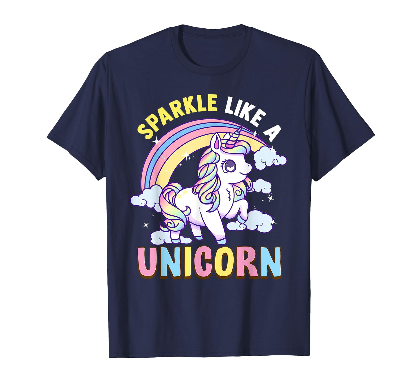 Unicorn Rainbow Kawaii Anime Pastel Sparkle Like A Unicorn T-Shirt