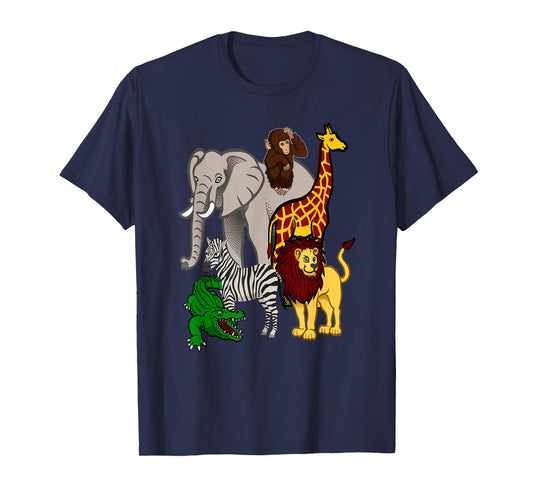 Zoo Animals Shirt Wildlife Birthday Party A Day At The Zoo T-Shirt