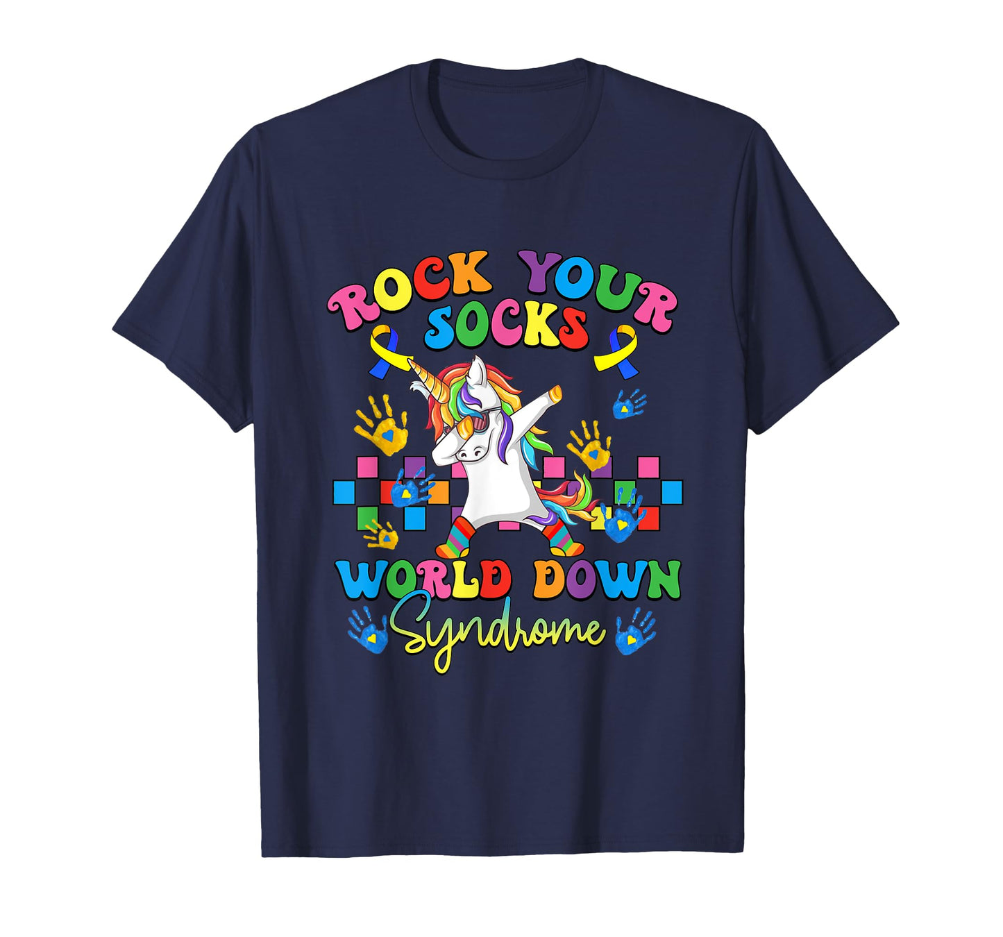 Unicorn Rock Your Socks World Down Syndrome Awareness T-Shirt