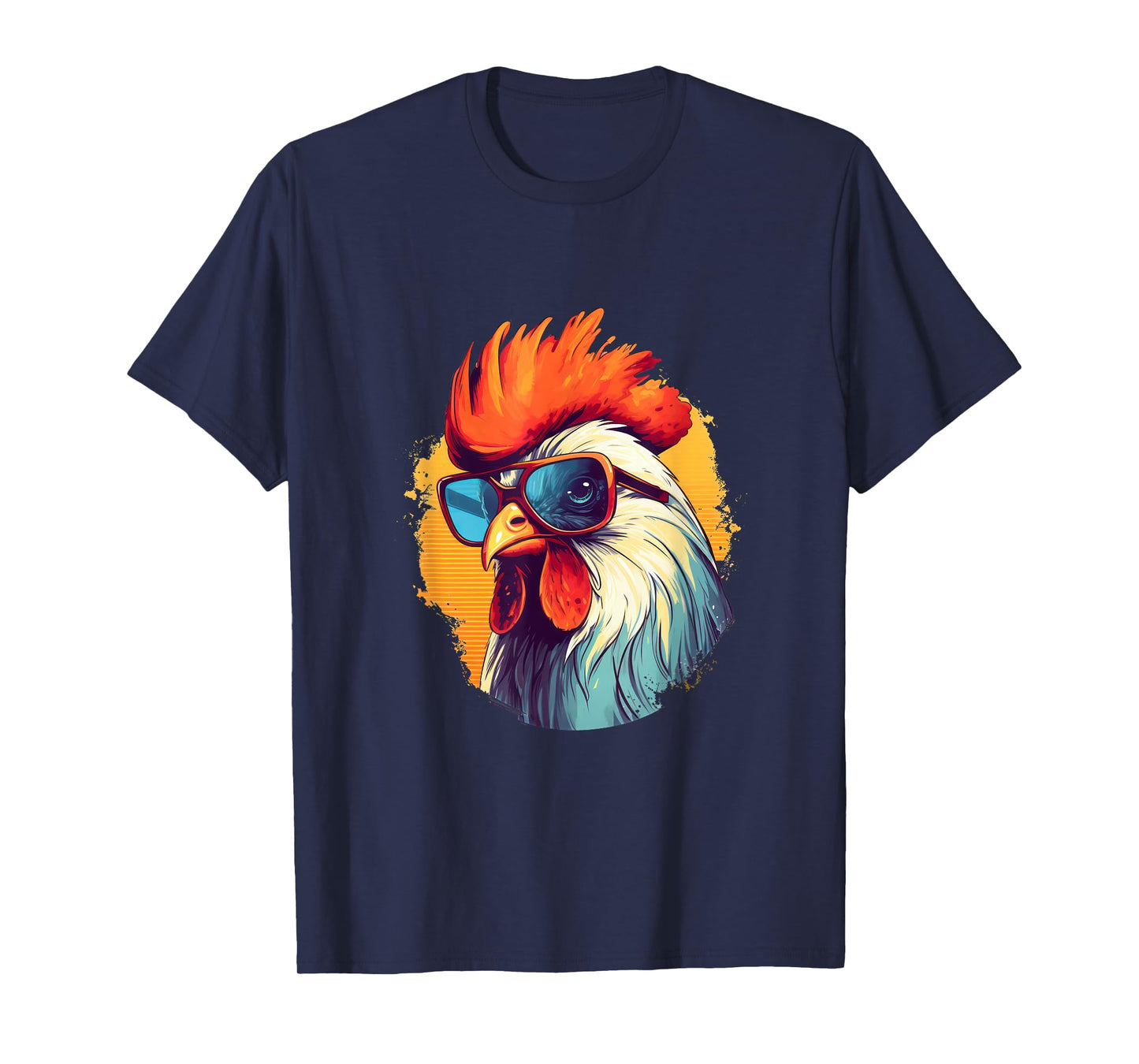 Vintage Rooster Chicken Sunglasses T-Shirt
