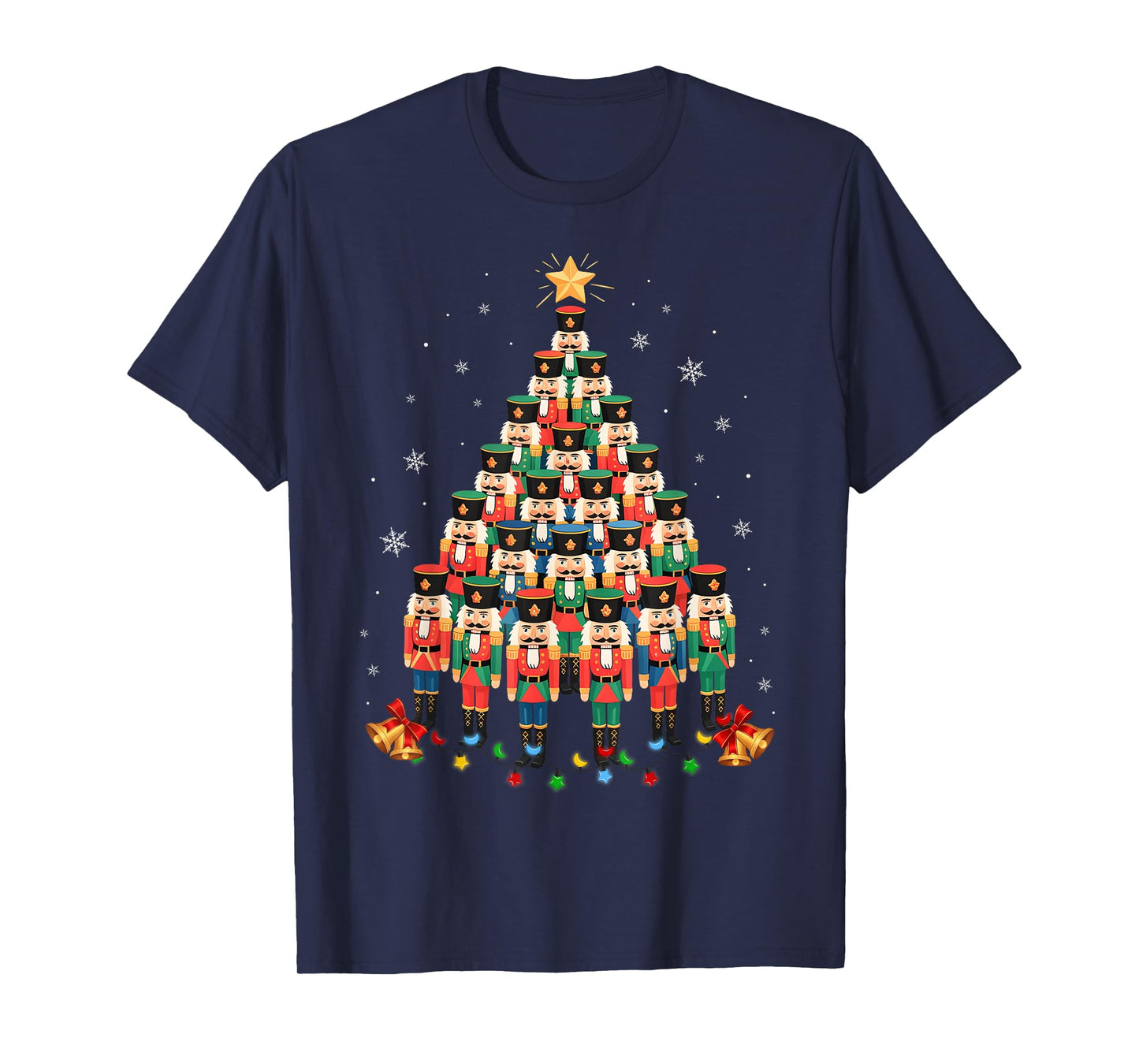 Funny Nutcracker Christmas Tree 2025 Xmas Men Women Kid T-Shirt