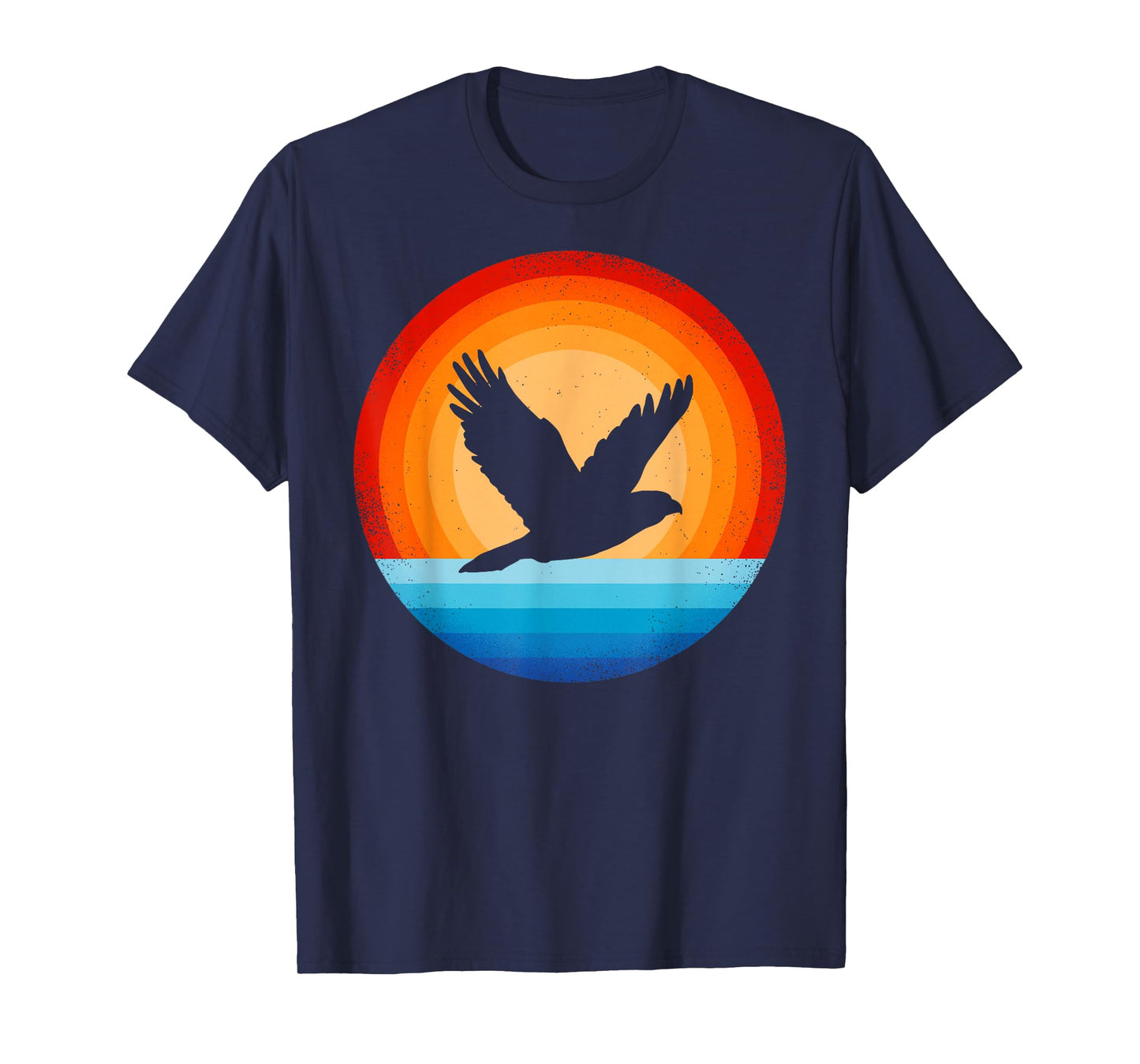 Hawk Retro Vintage 60s 70s Sunset Bird Lovers Men Women T-Shirt