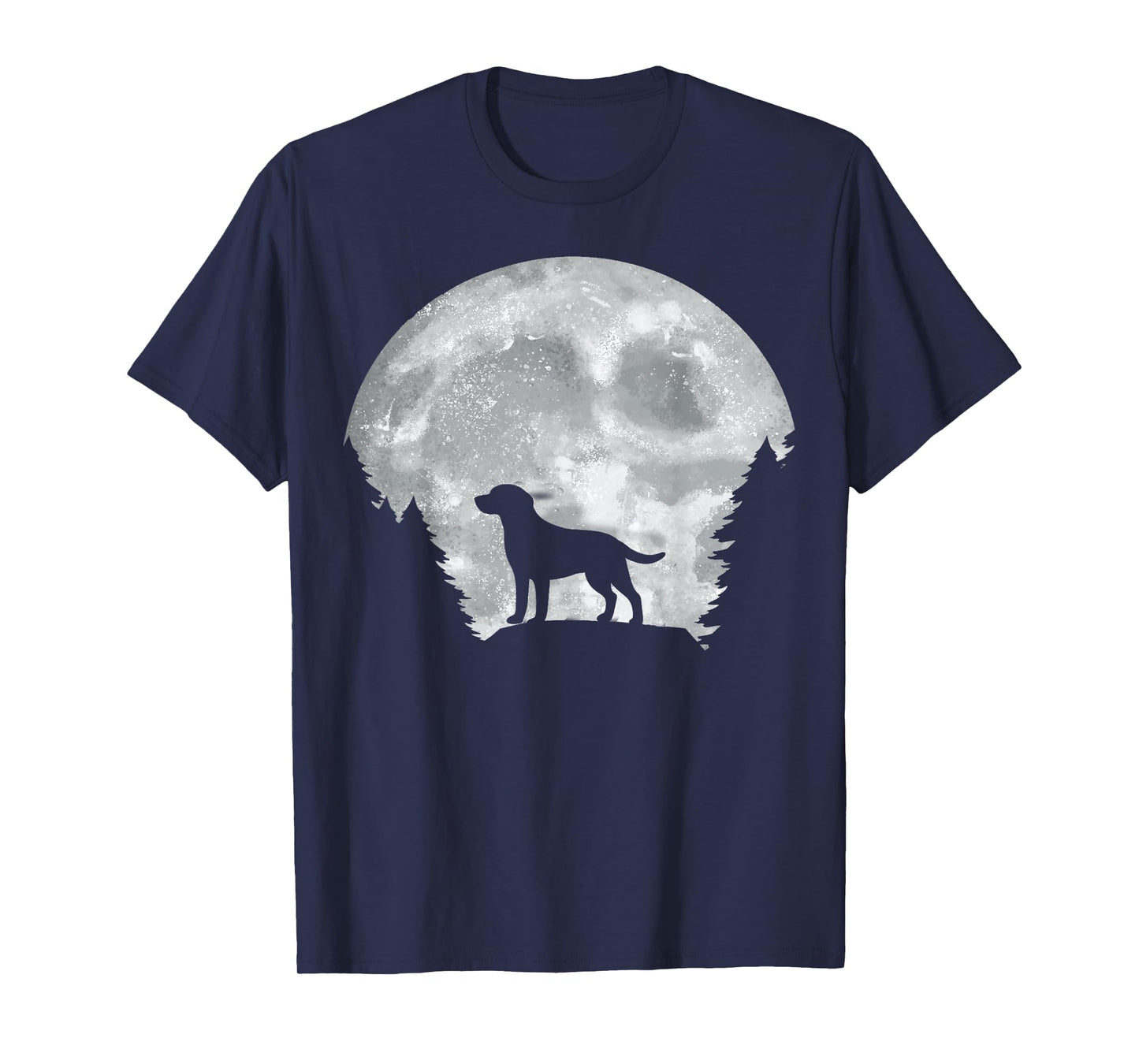 Labrador Retriever Dog at Moon Nature Lovers Halloween T-Shirt