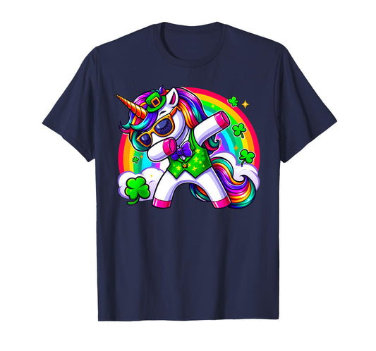 Lepricorn Dab Dancing St Patricks Day Irish Dabbing Unicorn T-Shirt