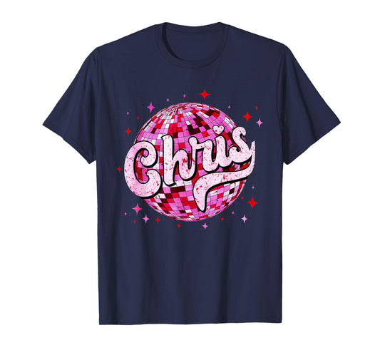 Groovy Chris First Name Personalized I Love Chris Tees Meme T-Shirt