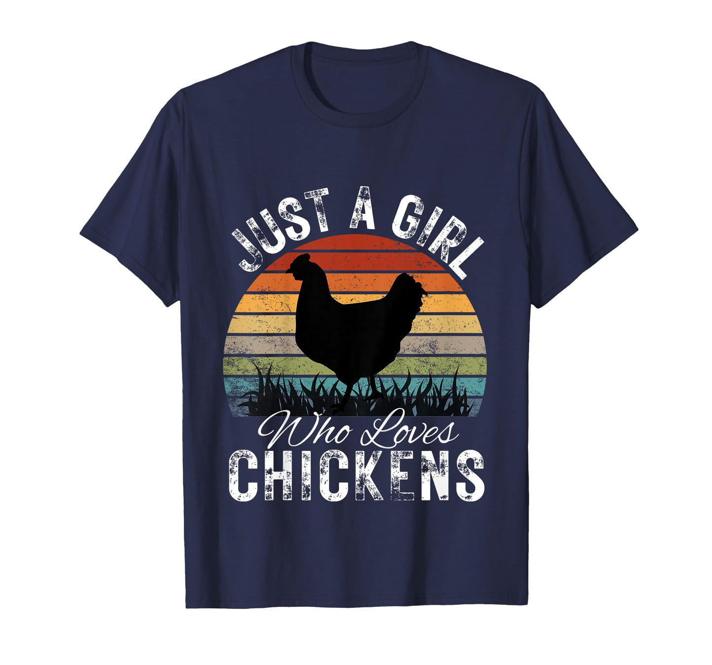 Kids Just A Girl Who Loves Chickens Funny Cute chicken Lover T-Shirt