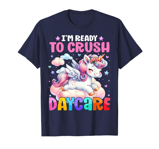 Kids Ready To Crush Daycare Unicorn Lover Back to School T-Shirt